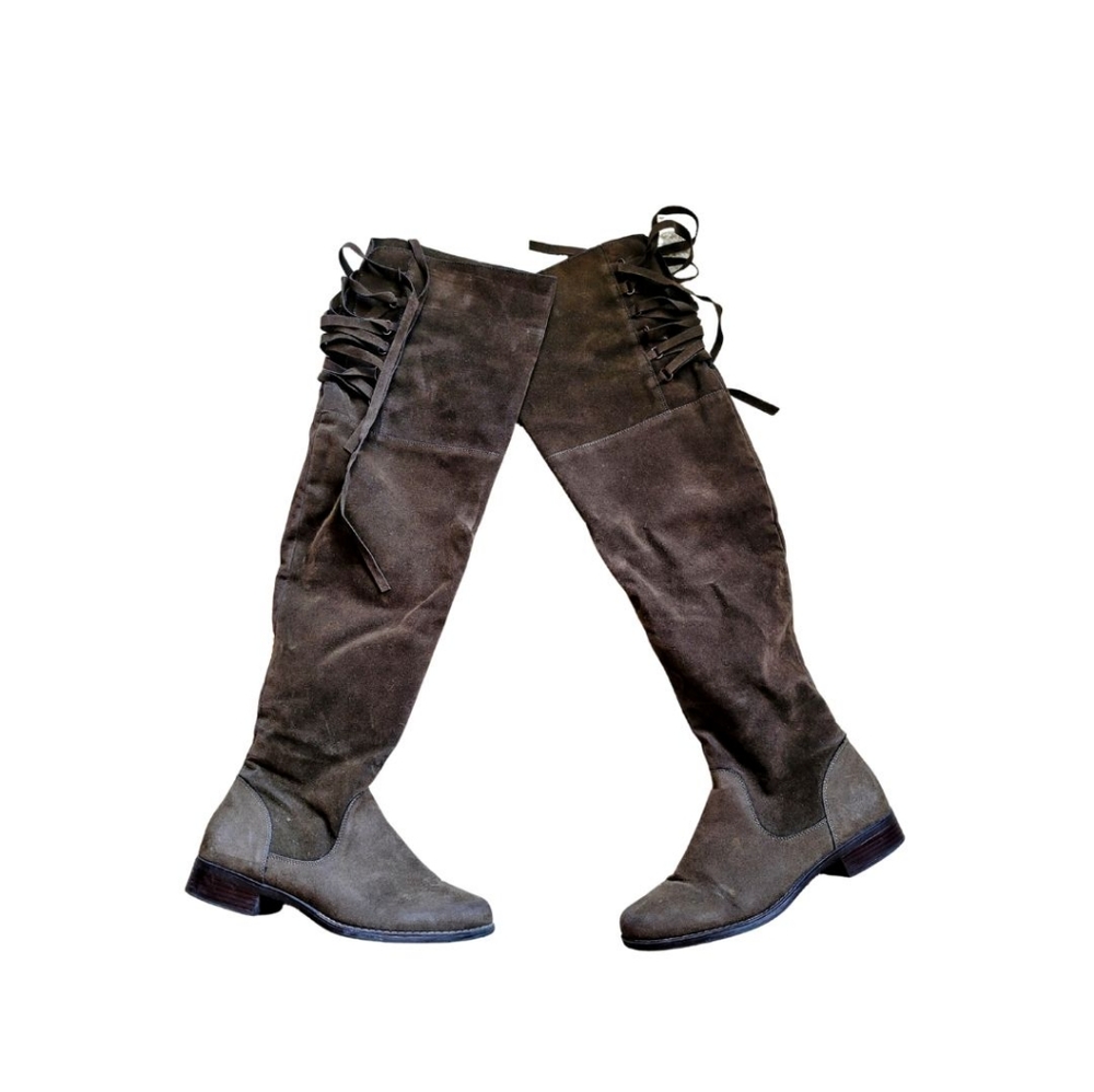 Knee-high Army Green Boots